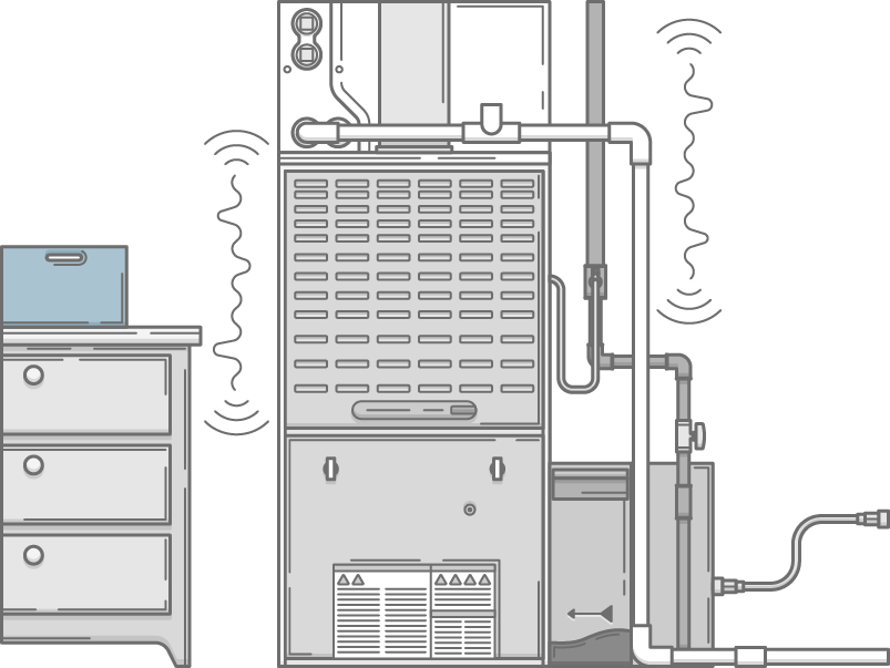 Furnace making strange clanking noises, indicating a common HVAC issue needing expert repair in Seattle.